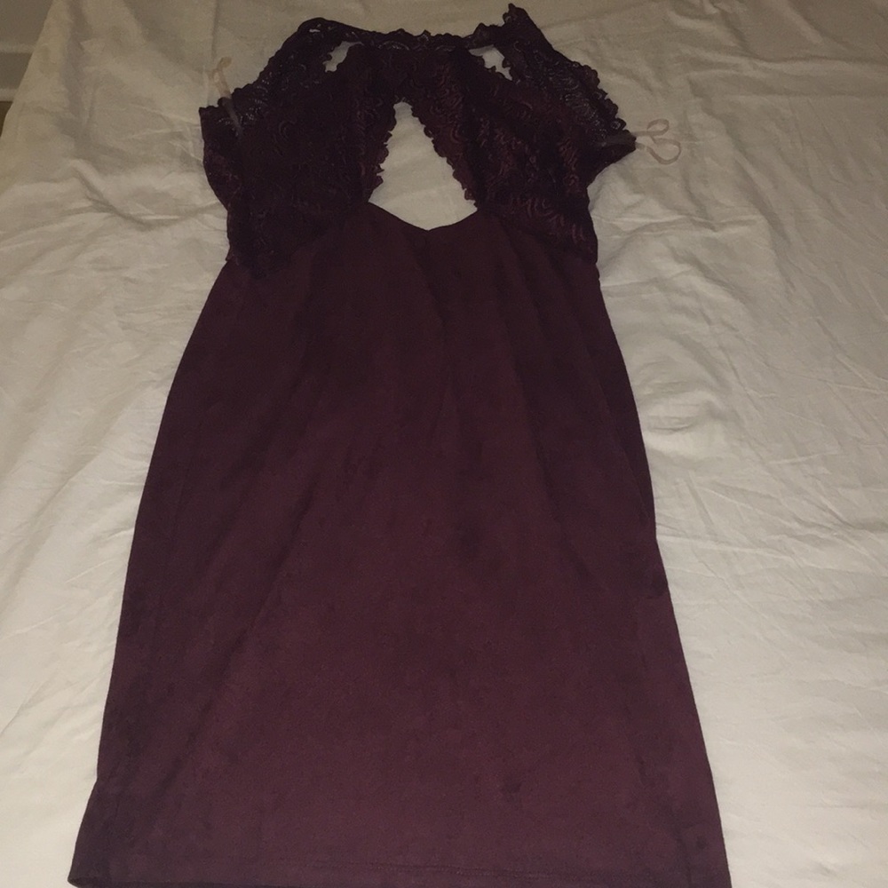 Burgundy dress